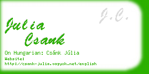julia csank business card